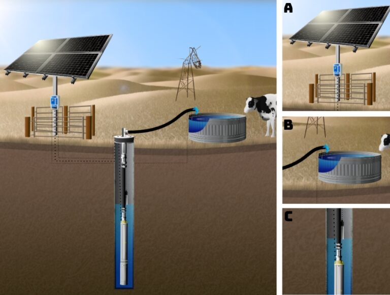 Solar Pumping from Livestock Well to Stock Tank RPS Solar Pumps